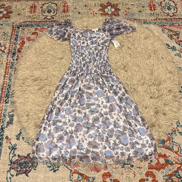 NWT Joie Gillian Midi Silk Dress XXS - Picture 2 of 6